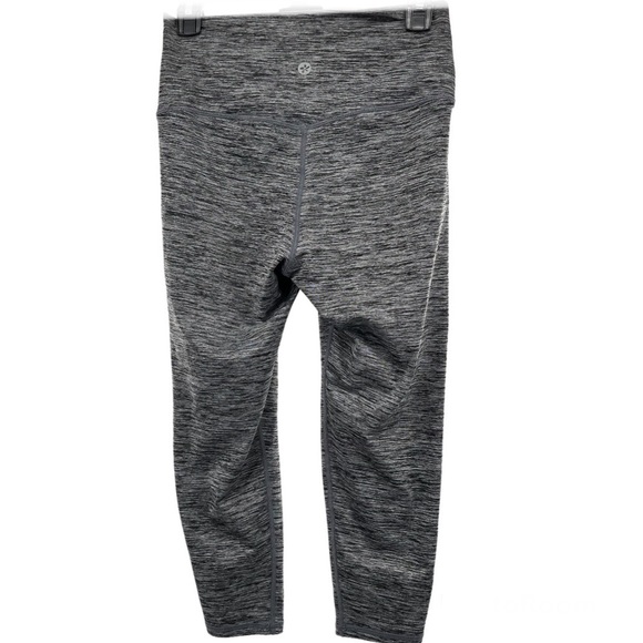 Papaya Active Leggings Marled Gray Silky Smooth 7/8” Length Size Large - Picture 3 of 7